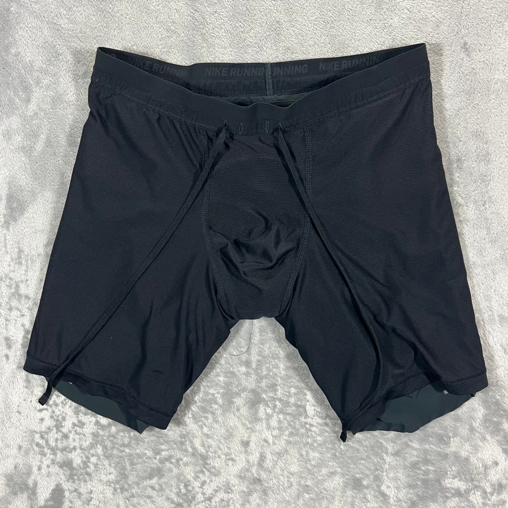 Nike Stride 7" 2 in 1 Running Shorts Mens Medium Black Dri-FIT DM4759 Training - Picture 15 of 16